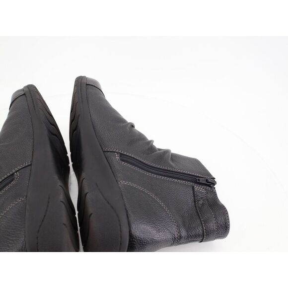 Clarks Women's Cheyn Zoe Ankle Boot Size 9 Black Shoe Leather Zip Up Bootie - Picture 10 of 12